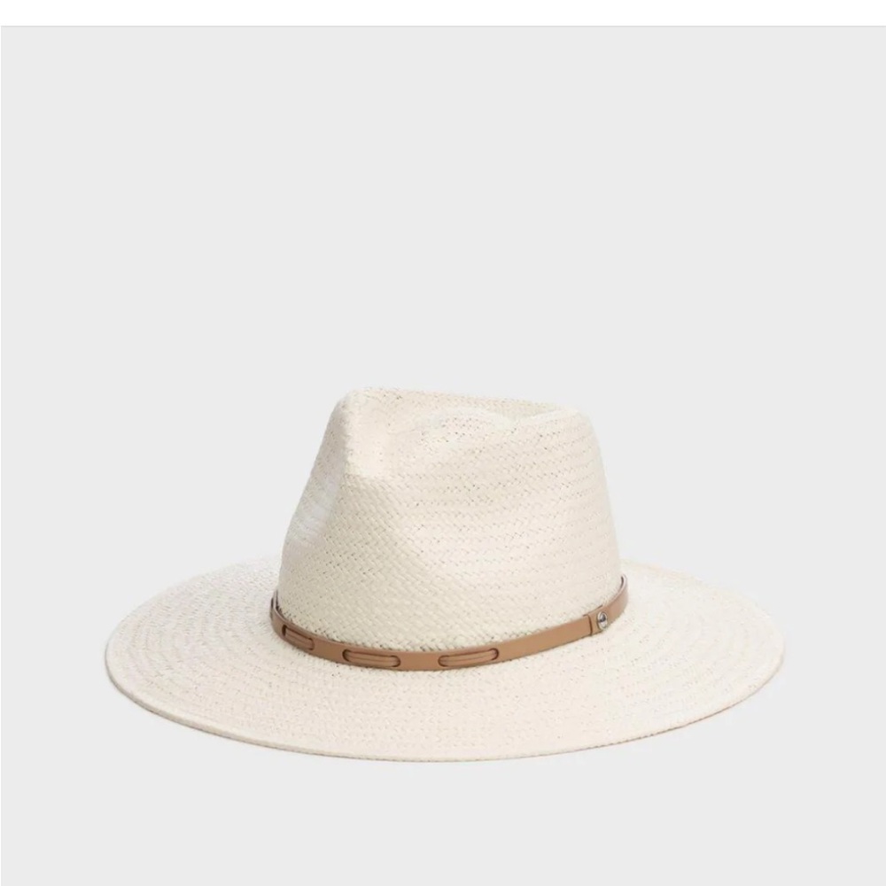 RAG & BONE NWOT LEXIE PACKABLE WIDE BRIM FEDORA IN IVORY - Picture 1 of 9
